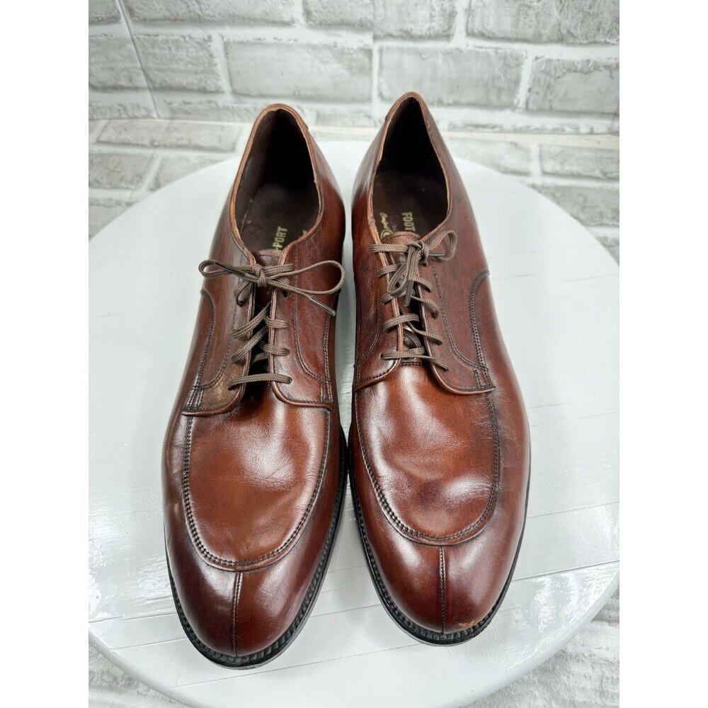 Foot-So-Port Supreme VINTAGE Men’s 12.5 Brown Leather Classic Derby Shoes NEW - Picture 10 of 14